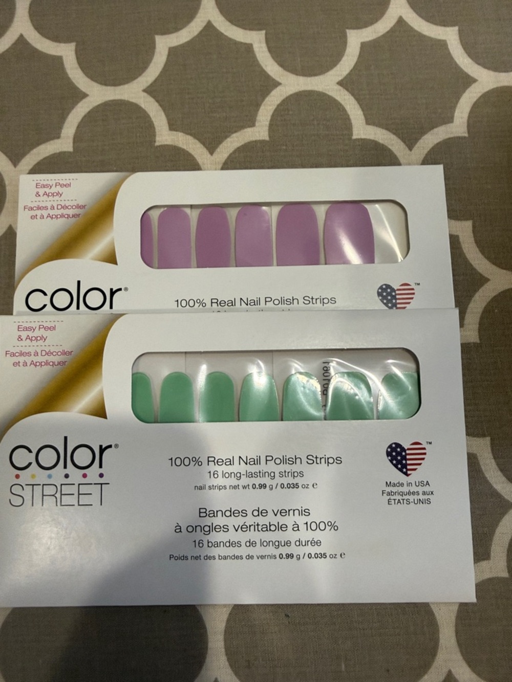 Color Street Lavender & Mint Nail Polish Strips Duo